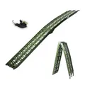 Produktbild: Auffahrrampe Verladerampe Rampe 340 kg 228 cm klappbar Alu Motorrad militärgrün