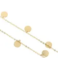 Produktbild: Stella-Jewellery Damen Halskette mit 7 Plättchen 585 Gold Kreis Kette Collier Schmuck