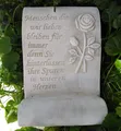 Produktbild: XL Grabschmuck  Schriftrolle - Menschen die wir lieben -  Gedenkstein Grabdeko