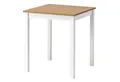 Produktbild: hagge home Esstisch, Küchentisch klein Kiefernholz massiv 68 x 68 x 75 cm Weiß-Braun