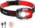 Produktbild: LED Stirnlampe Aufladbar Stufenlos Dimmbar mit Rotlicht für Outdoor Camping