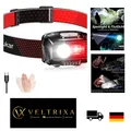 Produktbild: Blukar LED Stirnlampe Wiederaufladbar 2000L Stufenlos Dimmbar mit Rotlicht, 8