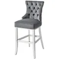 Produktbild: riess-ambiente Barhocker, Grau, Textil, Textil, 51x116x60 cm, Esszimmer, Stühle, Esszimmerstühle, Vierfußstühle