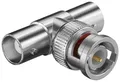 Produktbild: Goobay BNC-Stecker > 2x BNC-Kupplung - T-Adapter mit vergoldeten Kontakten