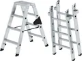 Produktbild: Munk Stufen Stehleiter Set beidseitig begehbar steckbar 7 Stufen