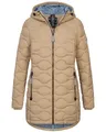Produktbild: Sublevel Damen Winter Jacke Mantel Parka Steppjacke Steppmantel Wintermantel, Farbe:Beige, Größe:S 36
