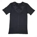 Produktbild: Toker Collection® Unterziehshirt Damenhemd Spencer Halbarm mit extra breiter Spitze (Packung, 1 Stück) aus reiner Baumwolle schwarz 52/54
