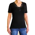 Produktbild: Toker Collection Damen Unterhemd mit 1/2 Arm und hübscher Spitze in versch. Farben