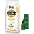 Produktbild: Brit Fresh Chicken & Potato Adult Great Life 12kg + LAB-V Omega 3 und 6 50ml