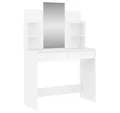 Produktbild: vidaXL Schminktisch, Frisiertisch mit Spiegel Weiß 96x39x142 cm