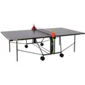 Produktbild: KETTLER Tischtennisplatte K1, 4 mm Platte, mit Netz, Outdoor, 274 x 152,5 x 76 cm, schwarz, rollbar und klappbar