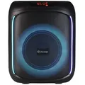 Produktbild: Denver BPS-165 Kompakter Bluetooth-Partylautsprecher mit LED-Lichteffekten Party-Lautsprecher (20 W, tragbar, Griff, LED-Beleuchtung, TWS-Pairing möglich, Fernbedienung) schwarz