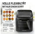 Produktbild: GOURMETmaxx Heißluftfritteuse Heißluftofen mit Panoramadach & Frontfenster, 1800 W, Airfryer,  12,5 l - 12 Programme
