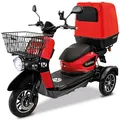 Produktbild: Rolektro, E-Carrier 25 V.3 Lithium, Rot, mit XXL-Koffer, 60V-32,5Ah Akku, 1000 Watt