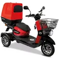 Produktbild: Rolektro, E-Carrier 25 V.3 Lithium, Rot, mit XXL-Koffer, 60V-32,5Ah Akku, 1000 Watt