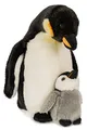 Produktbild: Uni-Toys - Kaiserpinguin mit Baby - 26 cm (Höhe) - Plüsch-Vogel, Pinguin - Plüschtier, Kuscheltier