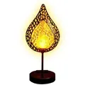 Produktbild: Solar Metall Tischleuchte Tischlampe Balkon Garten Tisch Leuchte Lampe Solarleuchte Solarlampe