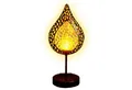 Produktbild: HAC24 LED Gartenleuchte Metall Tischleuchte Tischlampe Tisch Solarlampe, LED fest integriert, Warmweiß, LED-Kugel aus Craquelé-Glas Ø 6 cm