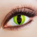 Produktbild: Kontaktlinse Devilish Cat grün Motivlinsen farbig Halloween Karneval Party