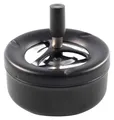 Produktbild: Drehaschenbecher Aschenbecher Edelstahl schwarz Ø 12 cm