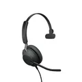 Produktbild: Jabra Evolve2 40 PC Headset – Noise Cancelling UC Certified Mono Headphones with 3-Microphone Call Technology – USB-A Cable – Black