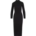 Produktbild: URBAN CLASSICS Shirtkleid Urban Classics Ladies Rib Longlseeve Mockneck Dress (1-tlg) schwarz XL (44)