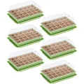Produktbild: WELLGRO Mini Gewächshaus für 24 Pflanzen - ca. 27x19x10 cm (LxBxH) je Zimmergewächshaus, grün/transparent, Kunststoff/Zellulose - Menge wählbar, Stückzahl:6 Stück