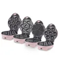 Produktbild: Wëasy KID400 4-in-1-Backmaschine, Donut-Maker für Muffins, Waffeln und Kuchen, benutzerfreundliches Backen, einfache Bedienung, Antihaftbeschichtung, 700W, Retro, Rosa