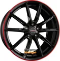 Produktbild: 4 Alufelgen BORBET LX Black Glossy Rim Red 8x19 ET40 5x112 19 Zoll