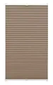 Produktbild: GARDINIA 32636 Plissee zum Klemmen, Blickdichtes Faltrollo, Alle Montage-Teile inklusive, EASYFIX Plissee verspannt mit Zwei Bedienschienen, Taupe, 45 x 130 cm (BxH)