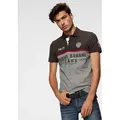 Produktbild: Poloshirt BRUNO BANANI, Herren, Gr. M (48/50), grau (grau, anthrazit), Piqué, Obermaterial: 87% Baumwolle, 8% Viskose, 5% Elasthan, bedruckt, bestickt, körpernah, Bündchen, Shirts, Kurzarm, körpernahe Passform, mit Polokragen