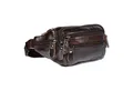 Produktbild: Christian Wippermann Bauchtasche Leder Bauchtasche für Herren Damen Schwarz Braun (1 tlg), Waistbag Hüfttasche Waist Bag
