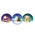 Produktbild: OLShop AG 3er Set Weihnachtskugeln Ø 8 cm Wintermomente zum Befüllen Geschenkkugel Weihnachtsverpackung