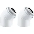 Produktbild: Viessmann Bogen 45° Konzentrisch Ø 60/100 (2 Stk.) - Farbe Weiß - 7373227