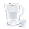 Produktbild: BRITA Wasserfilter Marella weiß (2,4l) inkl. 1 MAXTRA+ Filterkartusche - Filter reduziert Kalk, Chlor, Blei, Kupfer & geschmacksstörende Stoffen im Leitungswasser/schützt Küchengeräte vor Verkalkung