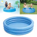 Produktbild: Intex Blaues Planschbecken Crystal 114 cm - Aufblasbarer Babypool Kinderpool