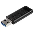 Produktbild: Verbatim USB-Stick 256GB Pin Stripe USB 3 49320 USB-Stick (versenkbarer USB-Anschluss)