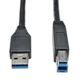 Produktbild: Eaton Tripp Lite Series USB 3.0 SuperSpeed Device Kabel (AB Stecker/Stecker) Schwarz, 6 ft. (1.83 m) U322-006-BK