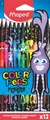 Produktbild: Colorpeps Monster Maped dreieckigen Bleistift Buntstifte in schwarz Fall 12 Farb