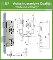 Produktbild: SSF Zimmertür Einsteckschloss PZ 20/ 55/72/8 mm DIN links Stulp 235mm abgerundet