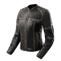 Produktbild: REBELHORN Hunter II Lady Motorradjacke Damen | Leder | Ellbogen, Schulter und Rückenprotektor der Stufe 2 | 2 Belüftungskanäle