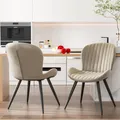 Produktbild: Hawthyhome Esszimmerstühle 2er Set Polsterstuhl mit Metallbeine für Küche Esszimmer Wohnzimmer Beige