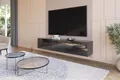 Produktbild: HAJDUK FURNITURE Wohnwand Schwarz Full Hochglanz TV Lowboard 180 cm Hängeschrank TV Board Hängend Schrank Fernsehschrank TV Bank Wohnzimmer Möbel Modern Wandschrank