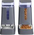 Produktbild: Selbstschwereling-Design Katzenfutterspender und Wasserspender, 3,8 l x 2