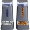 Produktbild: Katzennahrungsspender Katzentränkespender Set Edelstahl Schwerkraft Haustier Set