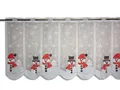 Produktbild: Clever-Kauf-24 Scheibengardine Schneemann Schneeflocke | HxB 50x140cm | rot weiß | für die Adventszeit Weihnachten Winter