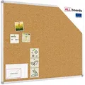 Produktbild: ALLboards Memoboard ALLboards Pinnwand mit Aluminiumrahmen Korktafel Korkwand 80 cm x 100 cm