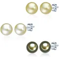 Produktbild: Valero Pearls Damen Perlen-Ohrstecker Sterling Silber Süßwasser-Zuchtperle