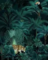 Produktbild: Komar Vliestapete Digitaldruck Vlies - Jungle Night - Größe 200 x 250 cm, glatt, bedruckt, Wohnzimmer, Schlafzimmer