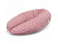 Produktbild: HOBEA-Germany Stillkissen Lagerungskissen Schwangerschaftskissen Herzen altrosa, BIO-Baumwolle - XXL 190cm - Babynest mit Holzknopf - komplett waschbar